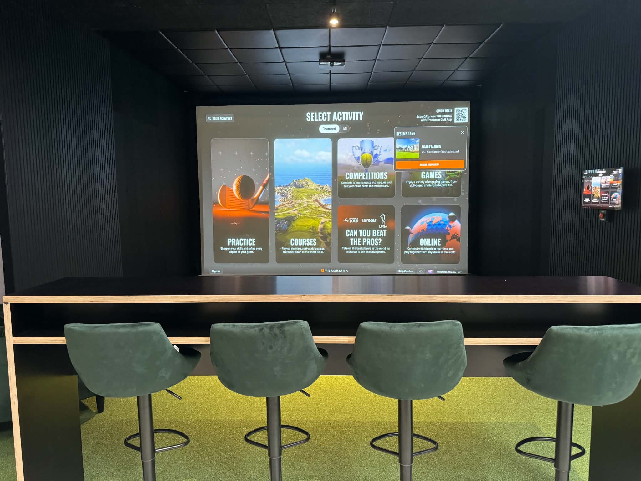 TrackMan golfsimulator
